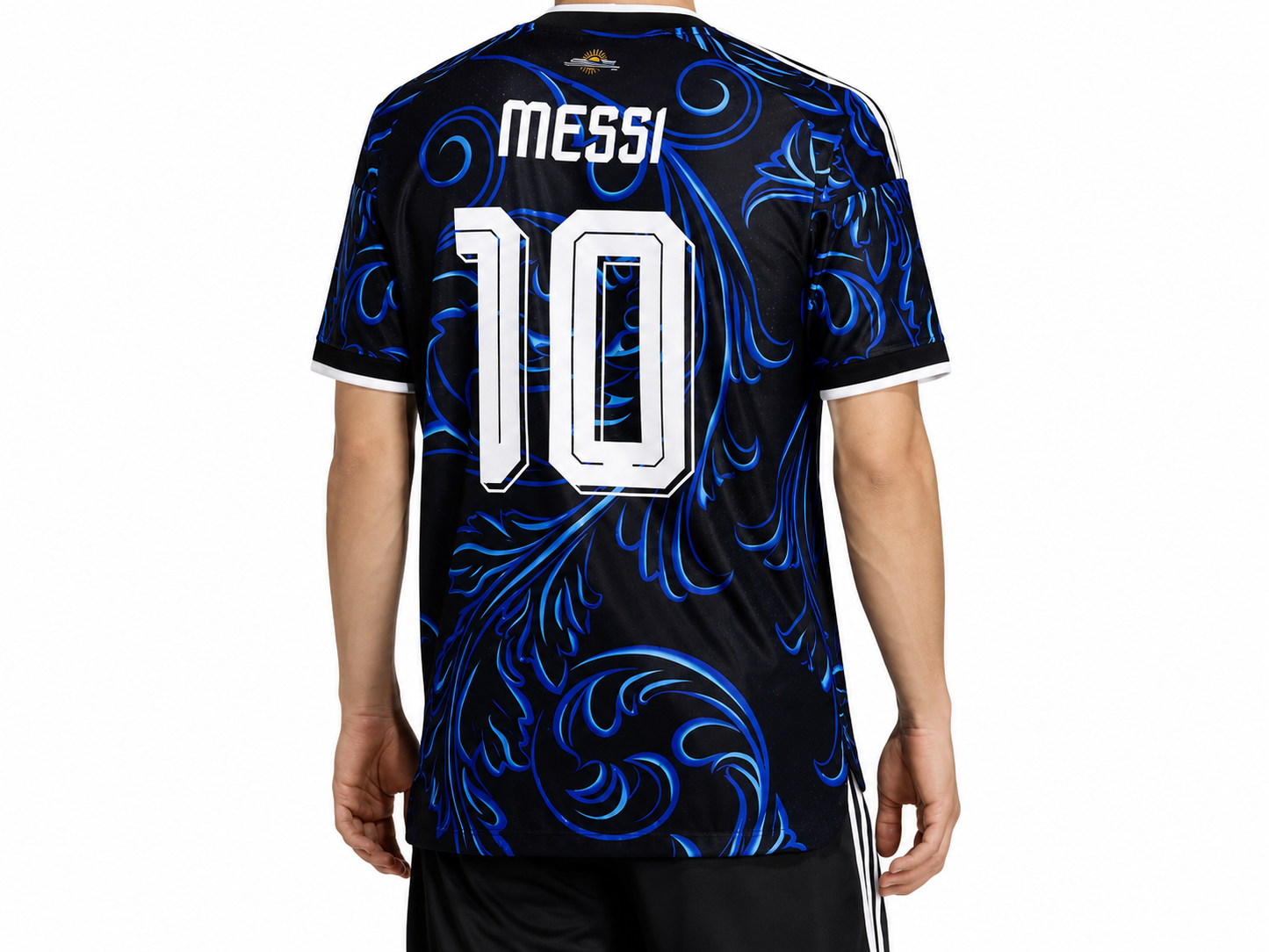 Argentina 26 Messi Away Authentic Jersey
